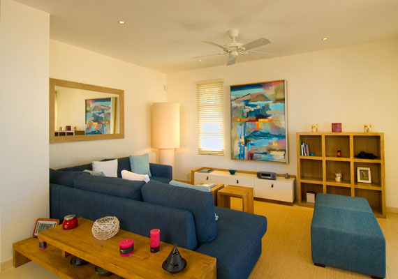 Inside the villa.